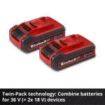 Komplet dve PXC Plus baterije Power-X-Change Plus Twinpack 18V 2x4,0Ah EINHELL - Slika 5