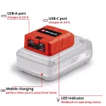 USB Power Bank EINHELL TC-CP 18 Li USB A/C - Solo - Slika 7