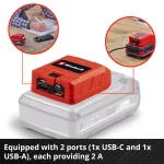 USB Power Bank EINHELL TC-CP 18 Li USB A/C - Solo - Slika 4