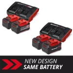 Komplet dupli punjač i dve baterije Power X-Change 2x 5,2Ah & Twincharger Starter set EINHELL - Slika 2