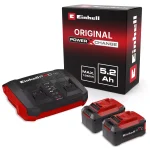 Komplet dupli punjač i dve baterije Power X-Change 2x 5,2Ah & Twincharger Starter set EINHELL