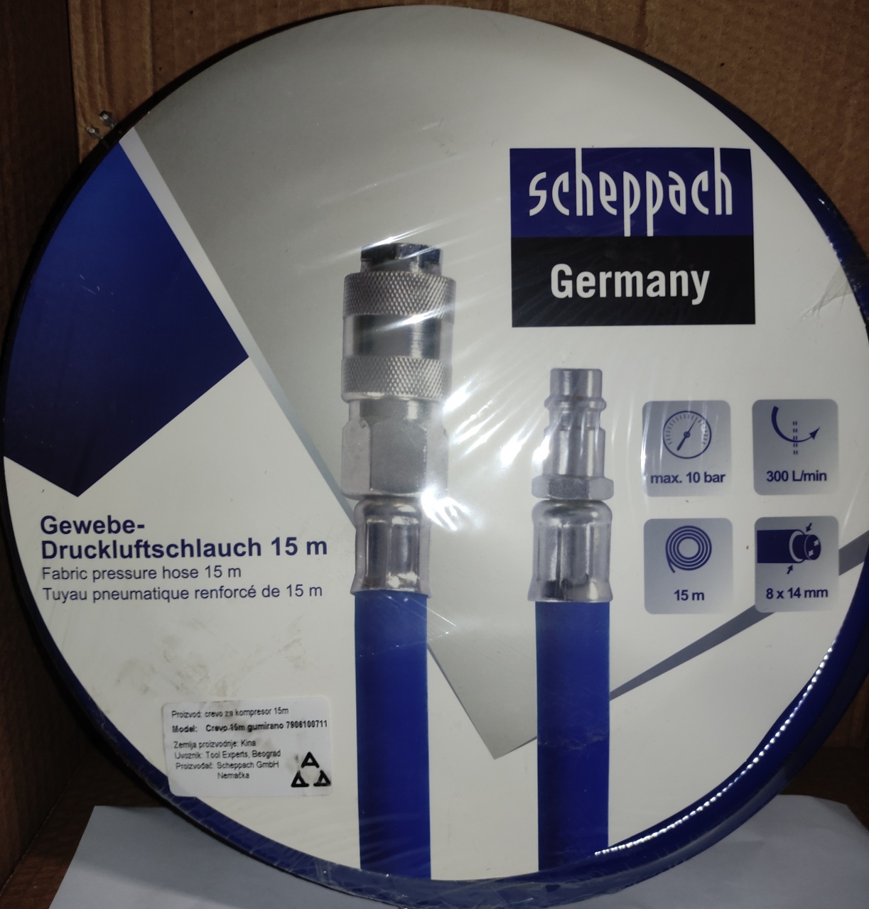 crevo-za-kompresor-15m-gumirano-scheppach44936 Crevo za kompresor 15m gumirano Scheppach - Slika 1