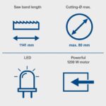 Nagibna tračna testera za metal MBS1200 Scheppach - Slika 6