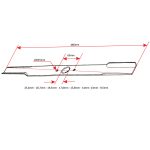 Nož kosačice L 480 mm fi 25,4 - 20,7 - 19,5 - 17,8 - 15,8 - 14 - 13 - 9,5 mm univerzalni THORP - Slika 2